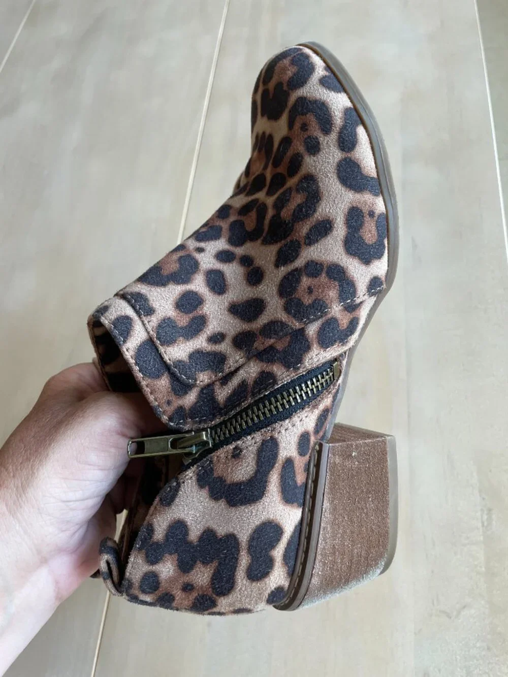 Entire Closet $5! Soul by Naturalizer Dame Cheetah Ankle Zipper Booties Boots